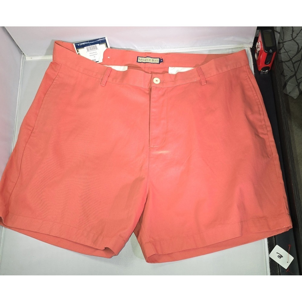 Mobile Bay by Charles Oliver Chino Shorts Red Coral Size 40 Men Resort, Tropical - Picture 9 of 10